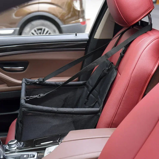 Waterproof Car Pet Seat Cushion – Dog Travel Bed with Hanging Storage Bag