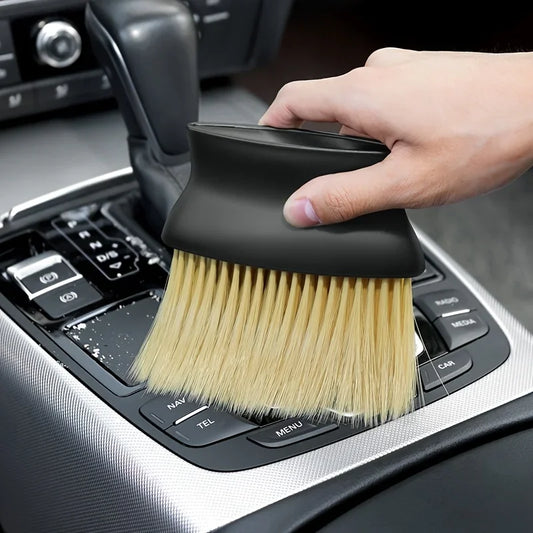 Universal Car Interior Cleaning Brush – Dust & Hair Removal for Instrument Panels & Air Outlets